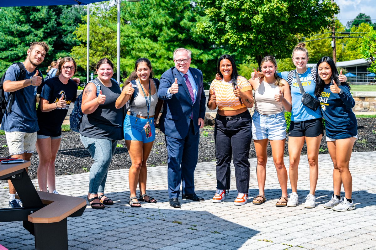 NeumannUniv's tweet photo. Work hard, be kind and amazing things will happen.

The vibes are high today as classes resume here on campus!

Welcome Back, Knights! https://t.co/fzK8JjAD4K