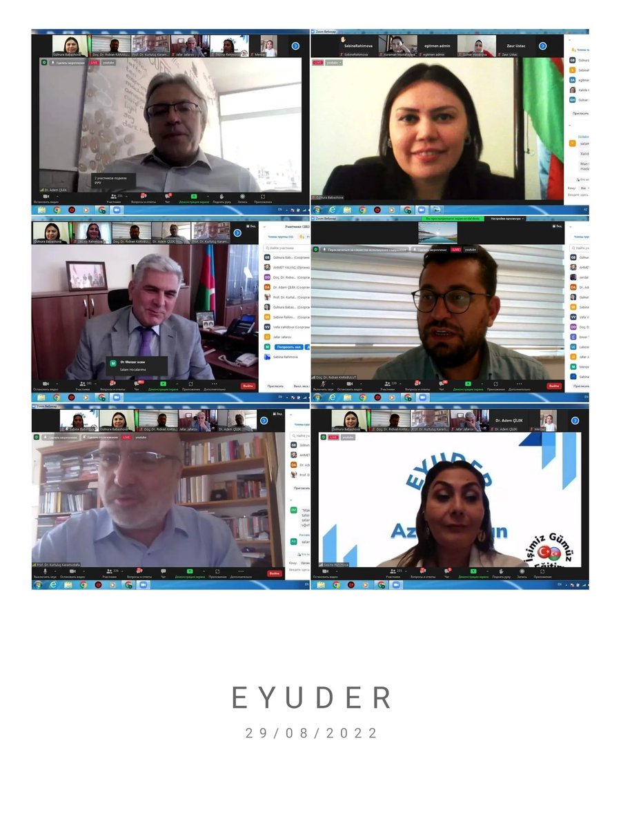 eyuder's tweet photo. Azerbaycan Temsilciliğimiz Koordinesinde;
Azerbaycan Devlet Pedagoji Üniversitesi,Kayseri Üniversitesi ve EYUDER işbirliği ile gerçekleştirilen konferans,panel ve sunumlar tamamlandı.Emeği geçen herkese teşekkür ederiz.
@profkaramustafa @ademcilek @GulnuraBabasho4 @drrkarabulut https://t.co/lZNd64bsIO