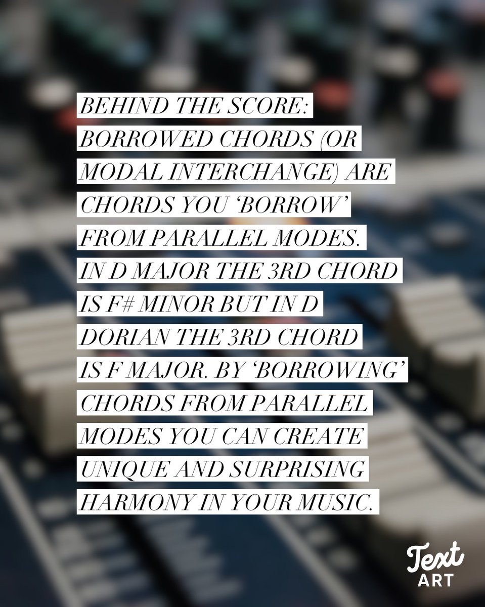 BTScore_Org's tweet photo. Borrowed Chords & Modal Interchange.
#Composer #Composition #MusicProducer #MusicProduction #FilmMusic #MediaComposition #MusicTheory #MusicEducation #ComposerLife #Orchestration #MusicTheory #VideoGameMusic #GameMusic #GameAudio #ProductionMusic #FilmScore https://t.co/JfjL2cQMA5