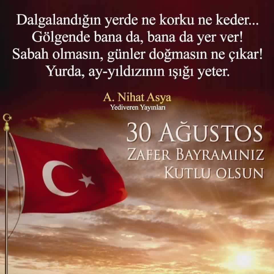 Ay yıldızlı bayrağımız altında özgürce yaşamamızı kanları ve canları pahasına sağlayan başta Cumhuriyetimizin kurucusu, büyük önder Gazi Mustafa Kemal Atatürk olmak üzere kahraman gazilerimizi ve şehitlerimizi rahmet,minnet ve şükranla anıyorum.Ruhları şâd mekânları cennet olsun.