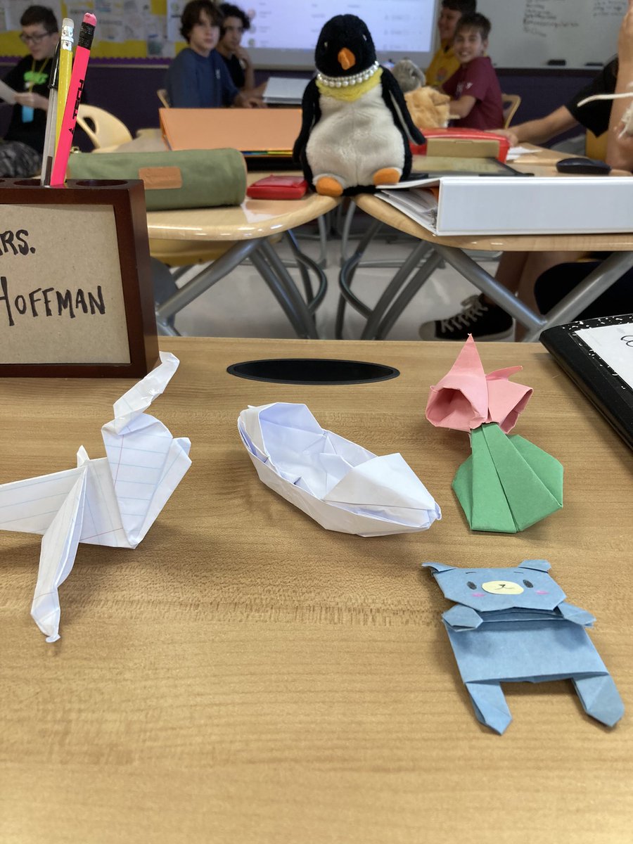 HppyftHms's tweet photo. My 7th graders did a great job learning new skills (not related to math) such as making origami, training their pet &amp; so much more! They reflected on the process &amp; made connections of what it takes to learn something new can also be applied to learning in school! @LkwdHarding https://t.co/PR7qZ9J7Cq