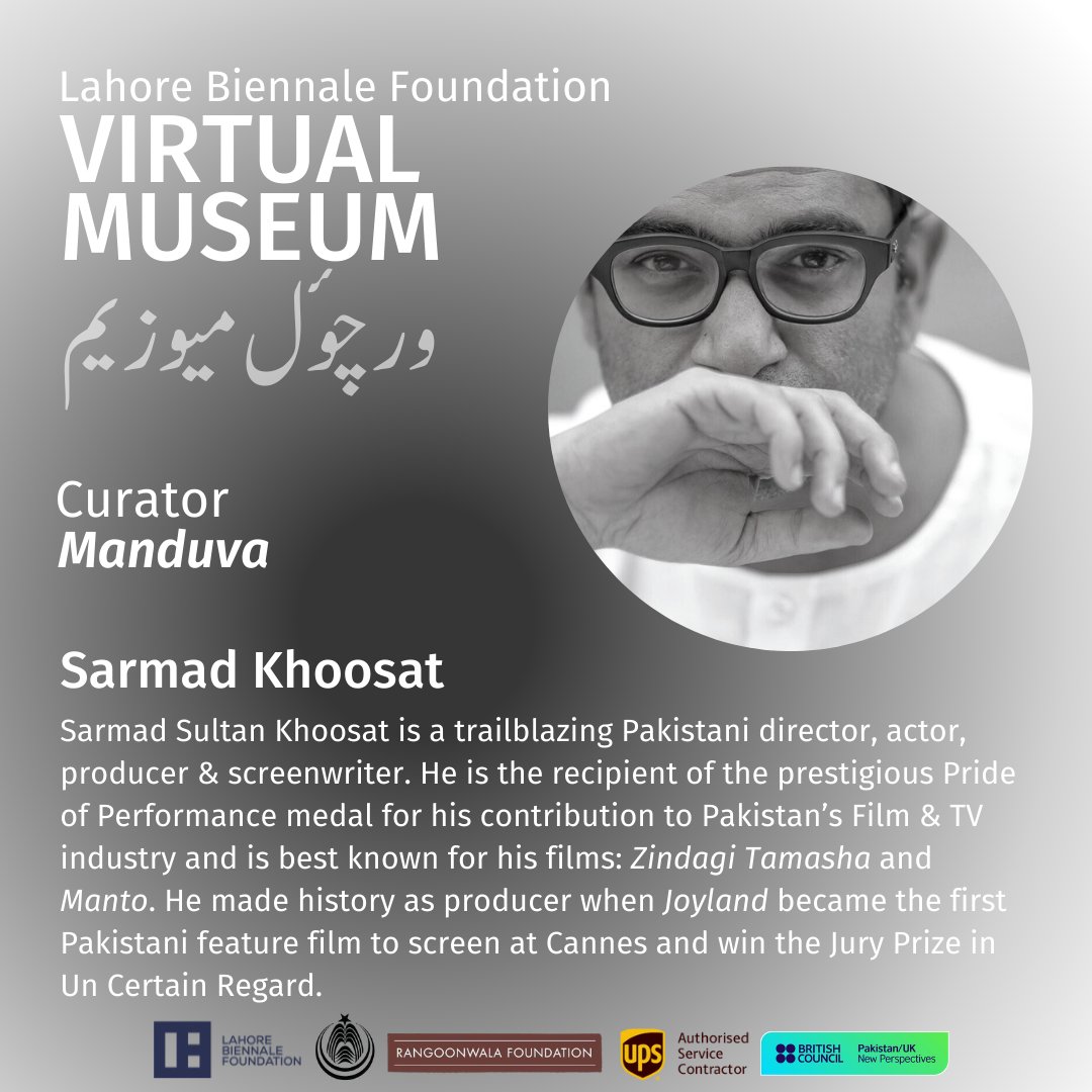 Putting Pakistani Cinema on the map, from Busan to Cannes and beyond, Sarmad Sultan Khoosat is curating the Cinema component of the LBF Virtual Museum. @pkBritish #LahoreBiennaleFoundation #PKUKCelebrating75 #LBFVM #LBF #lbfvirtualmuseum