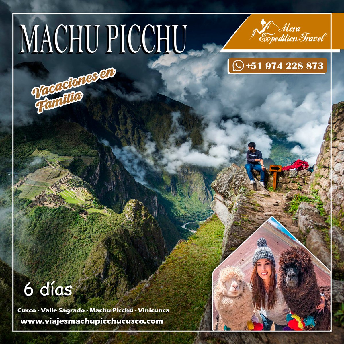 𝗔𝗣𝗥𝗢𝗩𝗘𝗖𝗛𝗔 𝗡𝗨𝗘𝗦𝗧𝗥𝗢𝗦 𝗣𝗥𝗘𝗖𝗜𝗢𝗦 𝗬 𝗖𝗨𝗠𝗣𝗟𝗘 𝗧𝗨 𝗦𝗨𝗘𝗡̃𝗢 𝗗𝗘 𝗖𝗢𝗡𝗢𝗖𝗘𝗥 𝗠𝗔𝗖𝗛𝗨 𝗣𝗜𝗖𝗖𝗛𝗨

📱 +51 974 228 8733
🌐 viajesmachupicchucusco.com

#turismo #viajes #Vinicunca #moraexpeditiontravel #agenciasturismo #tours  #MachuPicchu #Aguascalientes