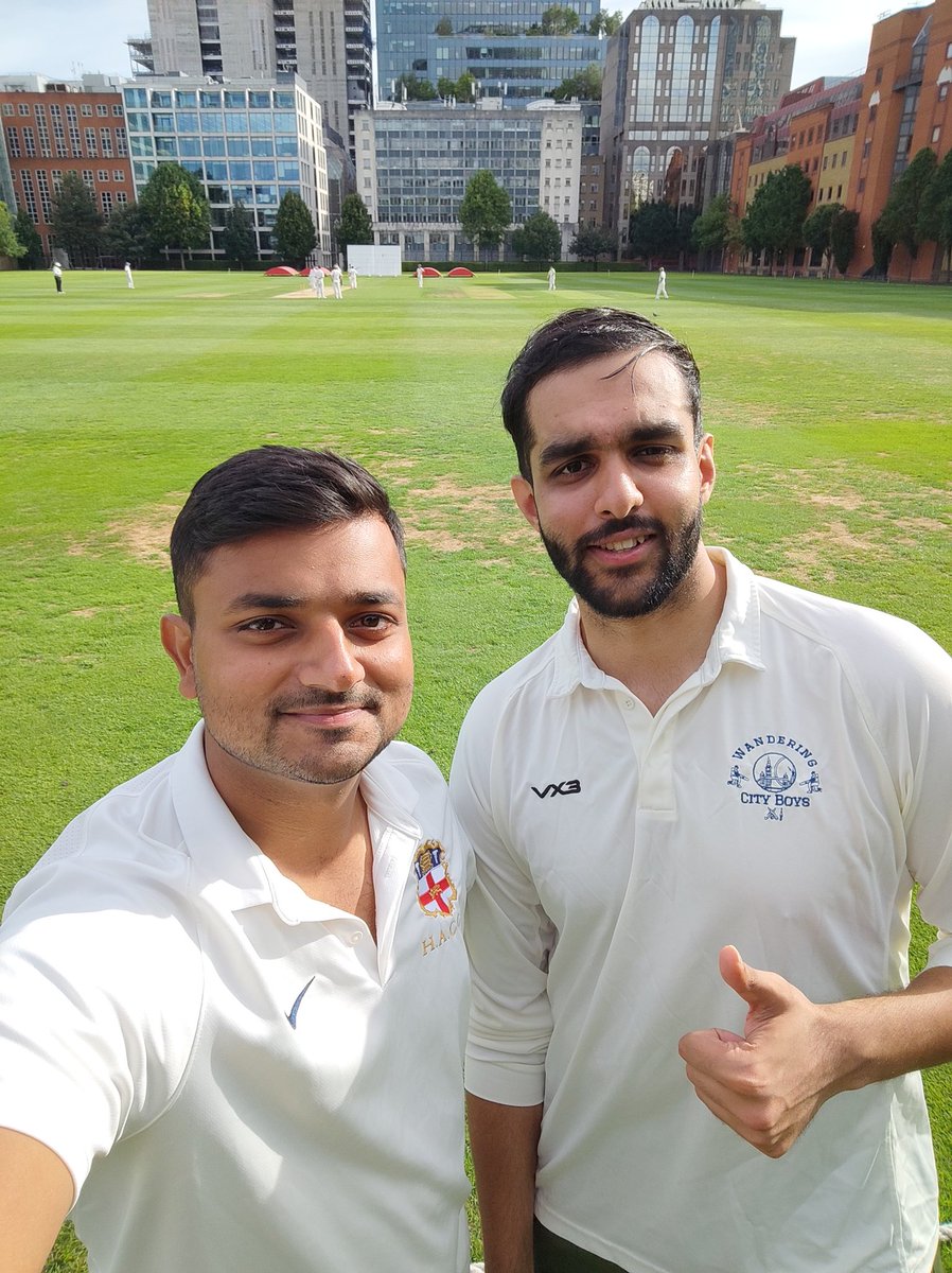 supern15h's tweet photo. Good day with @HACCricket seeing my bestie @SurajSrikumar making his debut 👌 https://t.co/0cnXhu60J5