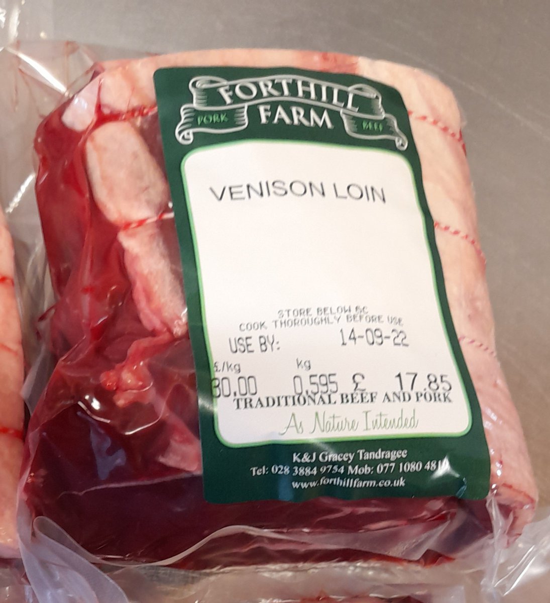 Look what we have for Thursday, this fantastic new season, wild Tyrone venison from Forthill Farm. Get down early, the venison usually sells out. Don’t forget the church Tea Room is reopening again too so we hope to see you there.