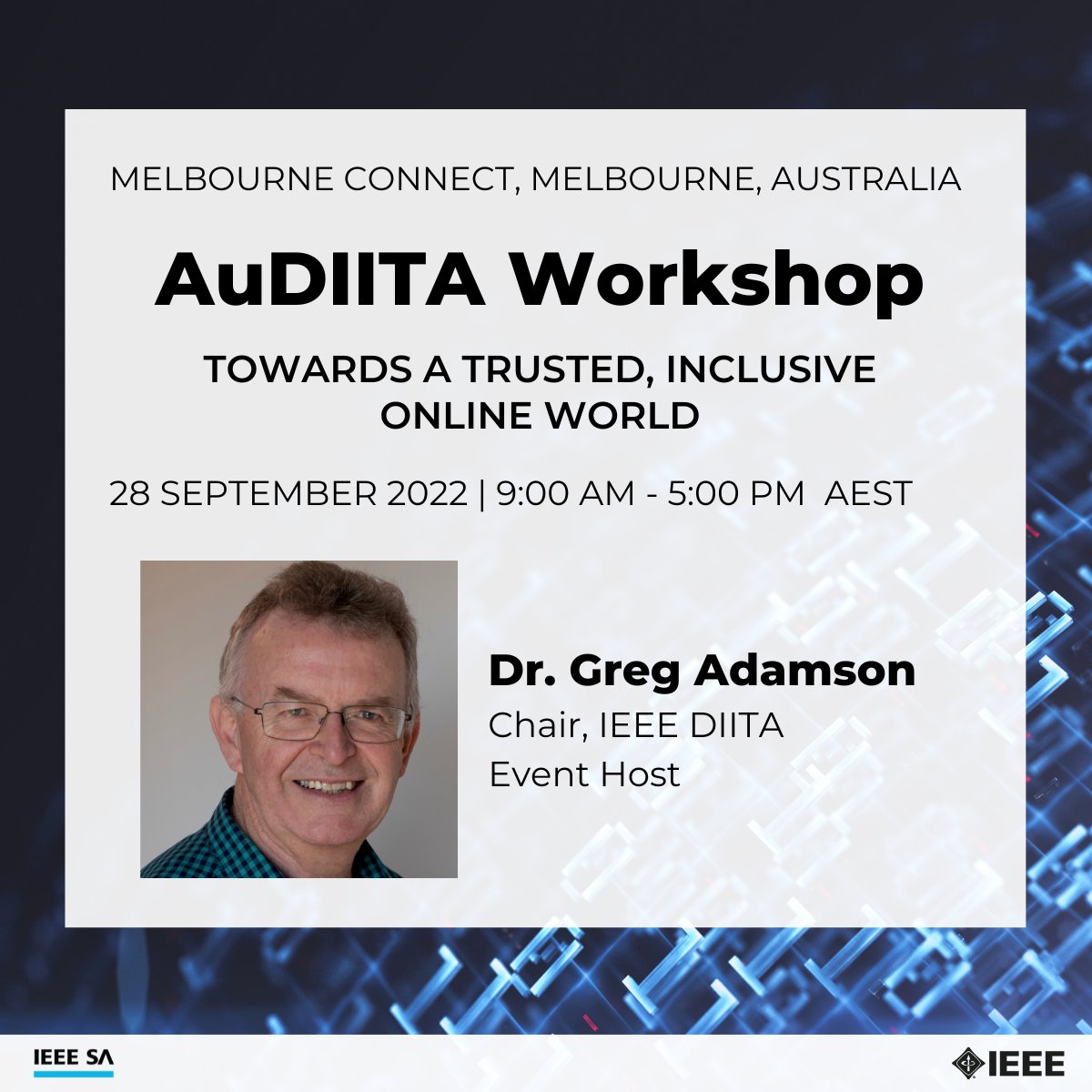 IEEESA's tweet photo. DIITA Australia is an Open Space Workshop that utilizes an "attendee-based participatory experience" to work on solutions needed in the field of technology inclusion today. #DIITA

https://t.co/11Zcv9AvRU https://t.co/R68fYhhCRE