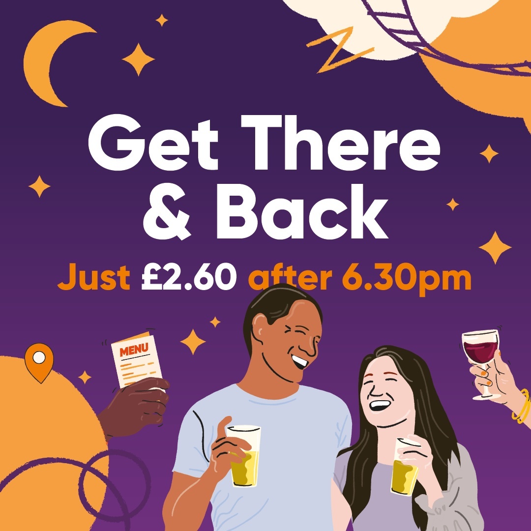 WestMidRailway's tweet photo. Drop the taxi prices this weekend – our #EveningReturn ticket gets you there and back for just £2.60 > https://t.co/P8fKfiy1Bs
#TravelHack https://t.co/LOD1ait4c9