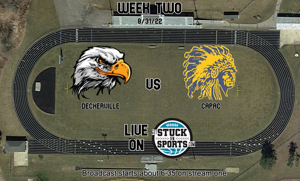 G_StuckOnSports's tweet photo. Wednesday night we will have 8-man football on stream one as Deckerville (1-0) travels to Capac (1-0) for a NCTL Stars matchup! Dennis Stuckey on the call on stream two starting at about 6:35 on https://t.co/UzKpJAT4JL!

@AthleticsCapac https://t.co/aSQao9jcyZ