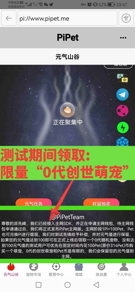 PiNetwork_Fans's tweet photo. I am sending you 1 Pet! PiPet is the first Pet-Cultive game project based on the world's most accessible blockchain-based ecosystem, Pi Network. To claim your Pet, follow this link https://t.co/9UJUmsczQe and use my invitation code (331491) as your invitation code. https://t.co/wQQGYZrfZm