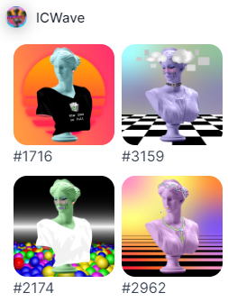 xbarlabs's tweet photo. Nice little update for you @plug_wallet users, ICWave is now integrated with @dab_ooo and thus viewable in Plug!

#ICP #ICWave #NFT https://t.co/KRX4I1lsaC