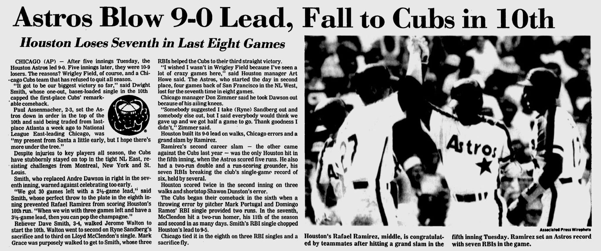 Astros Daily on Twitter "8/29/1989 Rafael Ramirez has a career day