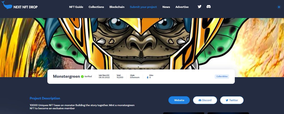 go to nextnftdrop.com/projects/monst…
#FreeMintNFT #FreeMint #NFTCommunity #NFTProject #仮想通貨 #ギブウェイ #エアドロップ
<a href="/NextNFTDrop/">Next NFT Drop</a>