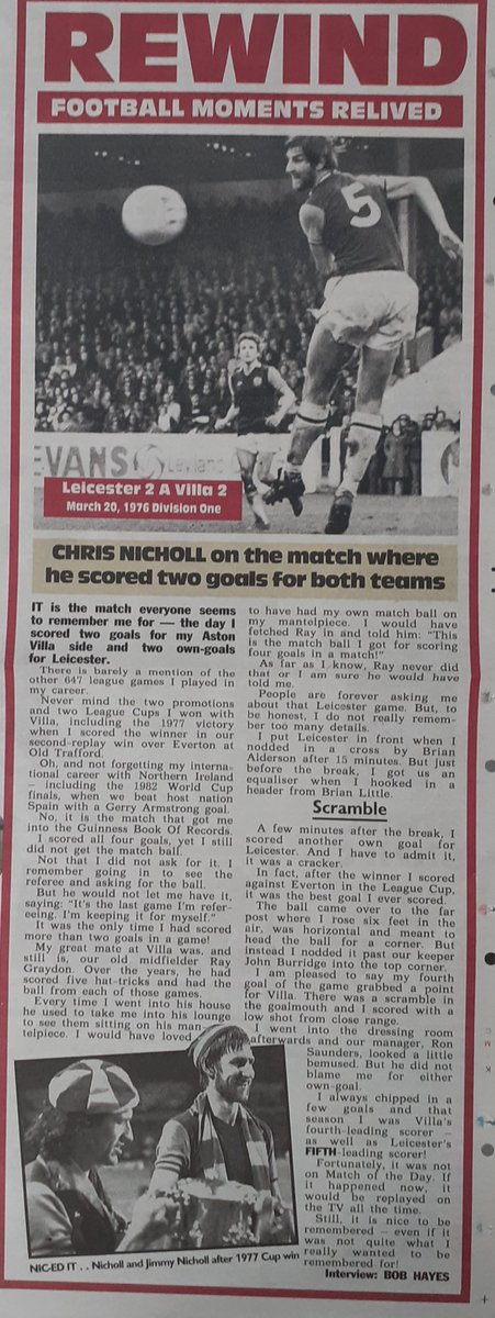 AndrewUllah's tweet photo. Two of our greatest players πβ₯οΈπβ₯οΈ #RayGraydon #ChrisNicholl #astonvilla #avfc #VillaPark https://t.co/phzYk3Q7XG