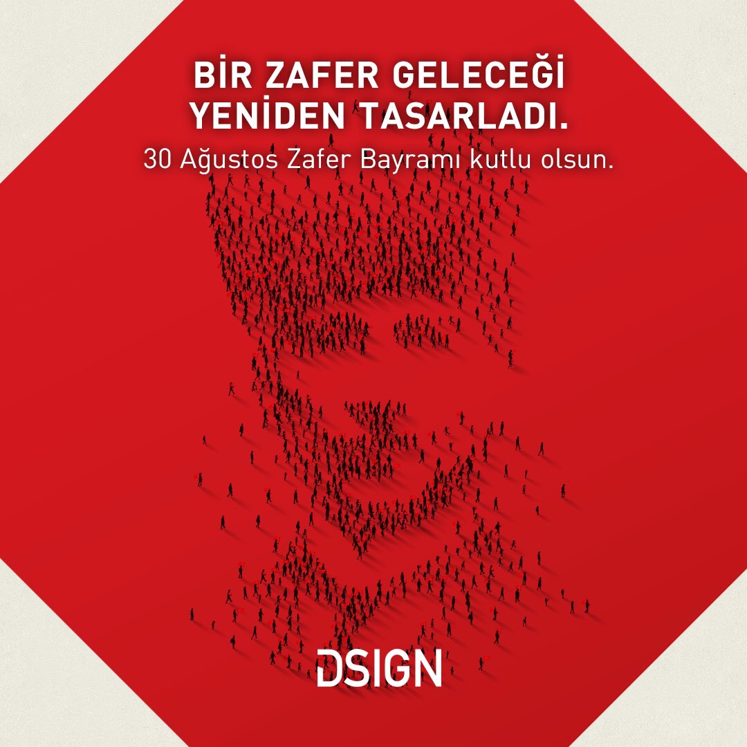 Bir zafer geleceği yeniden tasarladı.

30 Ağustos Zafer Bayramı kutlu olsun. 

#Dsign #30ağustoszaferbayramı