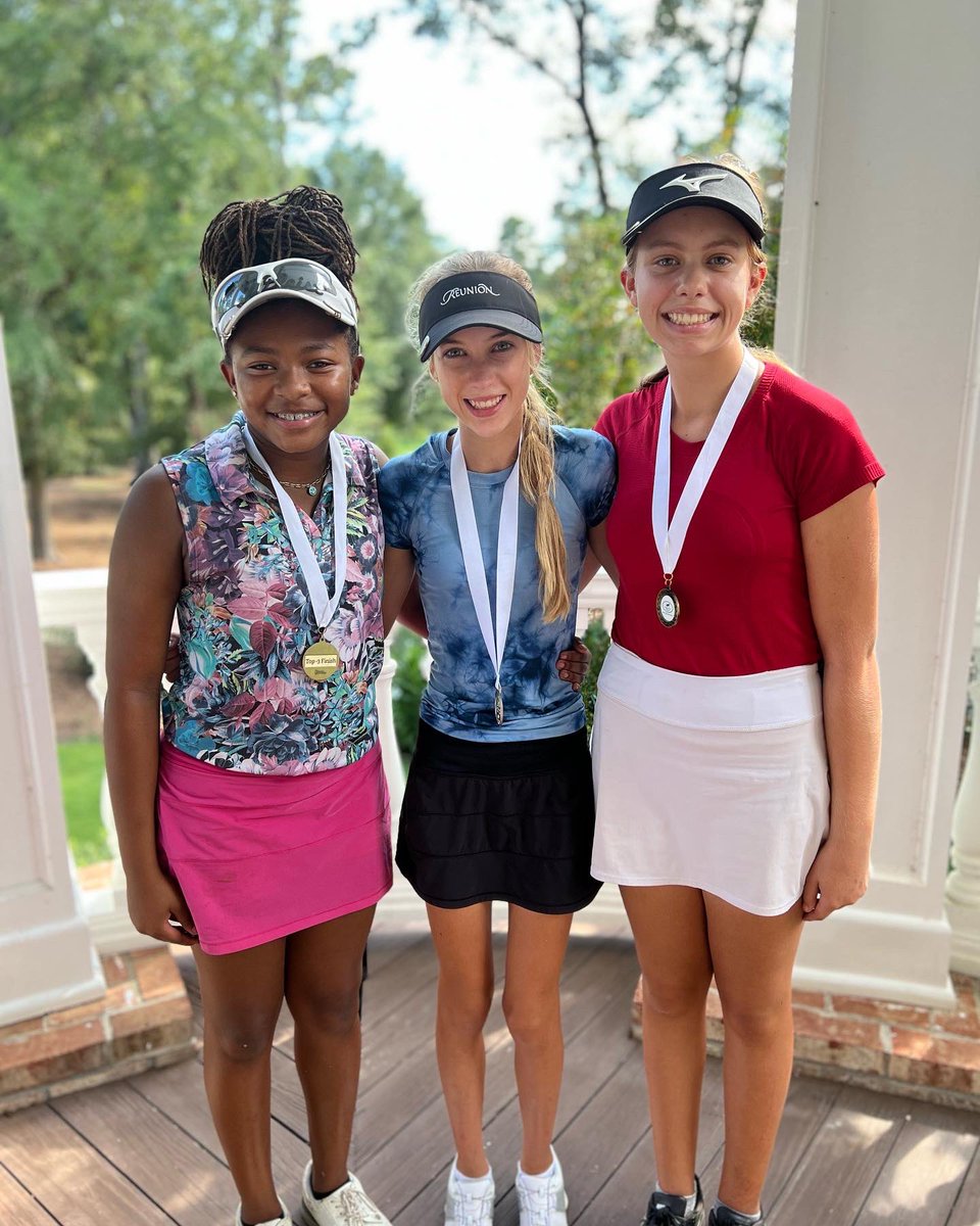ssjrclassics's tweet photo. Girls 12-13: Ramsey Milling takes the title at Dancing Rabbit with her solid play from start to finish! Natalie Bryant finishes in second and Kaylee Gatlin takes 3rd. 

Girls 10-11: Jaydn Campbell wins her division on a tough track this weekend at Dancing Rabbit! @JuniorGolfHub https://t.co/Qu6ANkqVRO