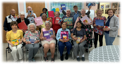 One generation helping the next.  Our Clarkstown/Pearl River Senior Center, bringing in their contributions to support <a href="/feedrockland/">People to People</a> 's Back to School with Dignity program.