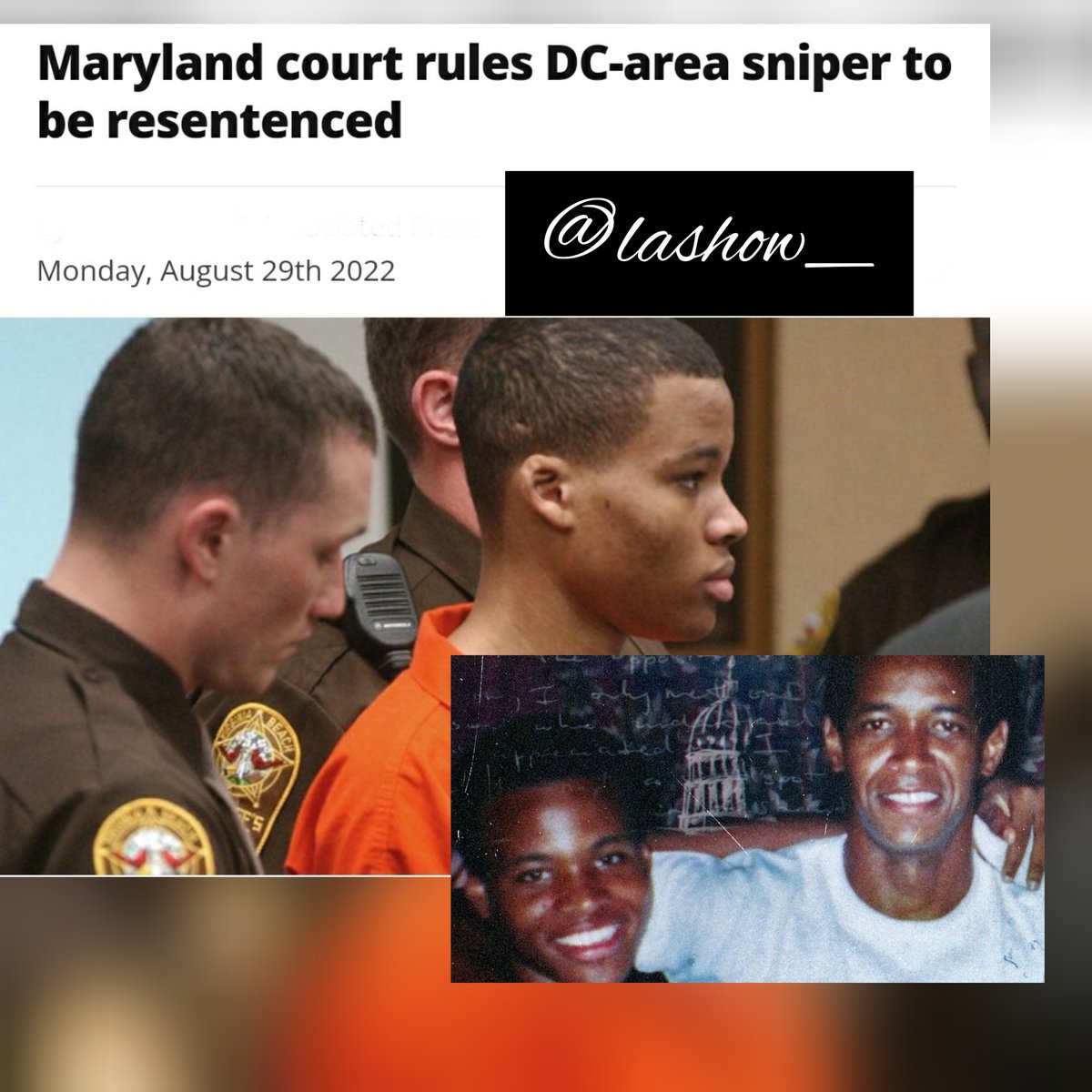 Lashow_'s tweet photo. #lashow #news #Maryland #WashingtonDC #DCSnipers #DCSniper #LeeBoydMalvo #JohnAllenMuhammad #gunviolence #shooting #crime #update https://t.co/INmyQew4LF