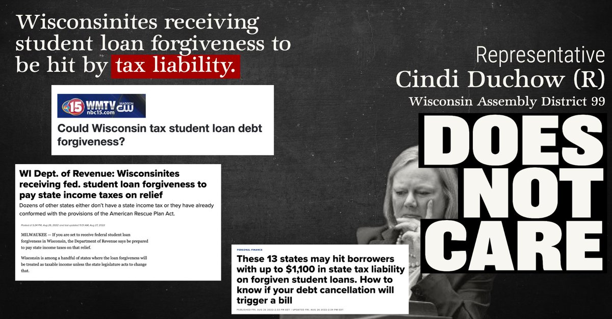 jnorcr's tweet photo. #RepCindiDuchow should be in session passing legislation that helps #Wisconsin borrowers.
Instead, she takes a paid vacation for the rest of the year.
#WIAD99 deserves better.
https://t.co/SLO7lIaXFe
#Waukesha #Pewaukee #HartlandWI #Oconomowoc https://t.co/tkjjJuADVl