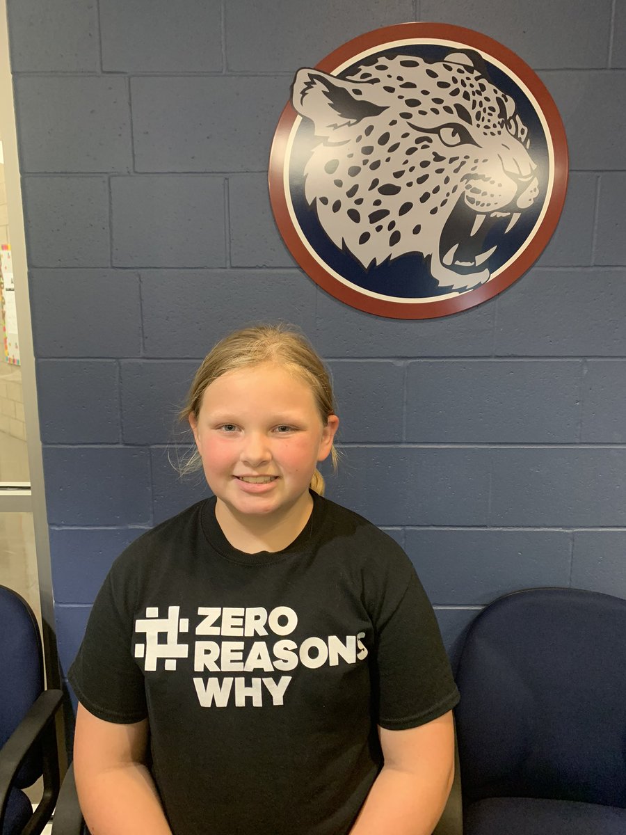 PRMSJaguars's tweet photo. Kingsley was our #GoodNewsCall of the Day! Her leadership in 5th grade is paying off as she continues to help out students in need in Mrs. Cusick’s class. https://t.co/L2ZkafOtJF