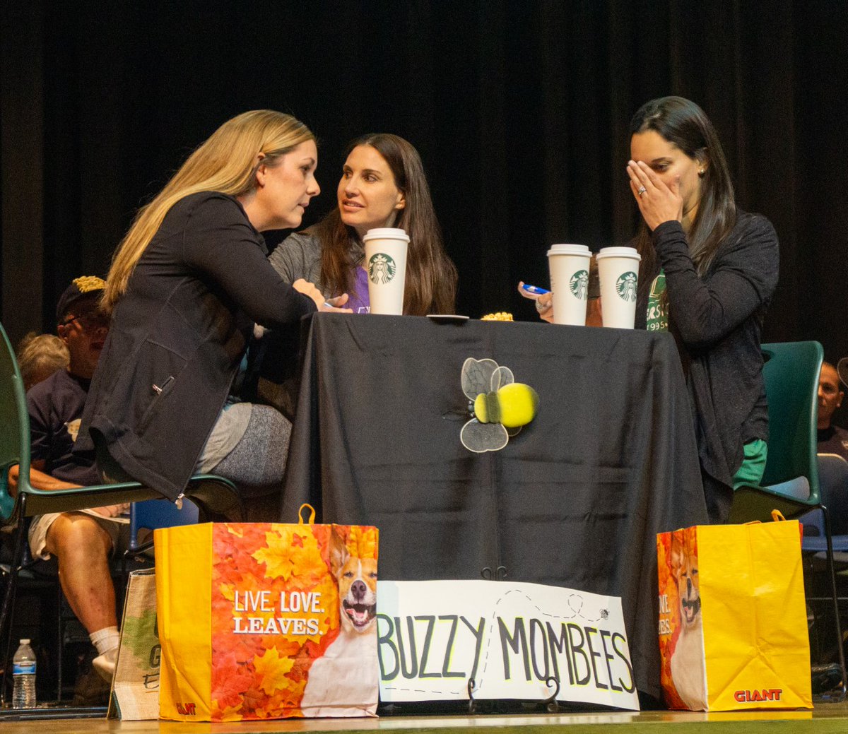 NHSlibrary's tweet photo. Everyone’s “buzz-erk” with excitement! A full hive of teams is registered for the Community Spelling Bee on Fri., Oct. 7, including the returning Buzzy Mombees. Learn more about our teams at https://t.co/y9VHHwJAqq https://t.co/KHpOFng942
