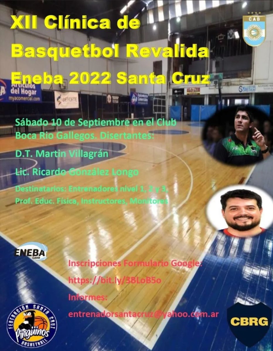 ¡¡Mi primer Clínica de Revalida para <a href="/EnebaArgentina/">ENEBA Argentina</a> un verdadero Sueño!! 

Es una hermosa Responsabilidad aportar desde la Psicología a nuestro Básquet y su crecimiento. 

Muchas Gracias por la Invitación y Confianza #enebasantacruz