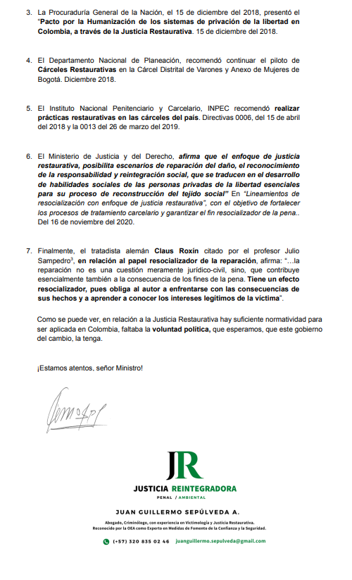 La justicia restaurativa, la humanización de la justicia por Juan Guillermo Sepúlveda (<a href="/SepulvedaJg/">Juan Guillermo Sepulveda</a>)