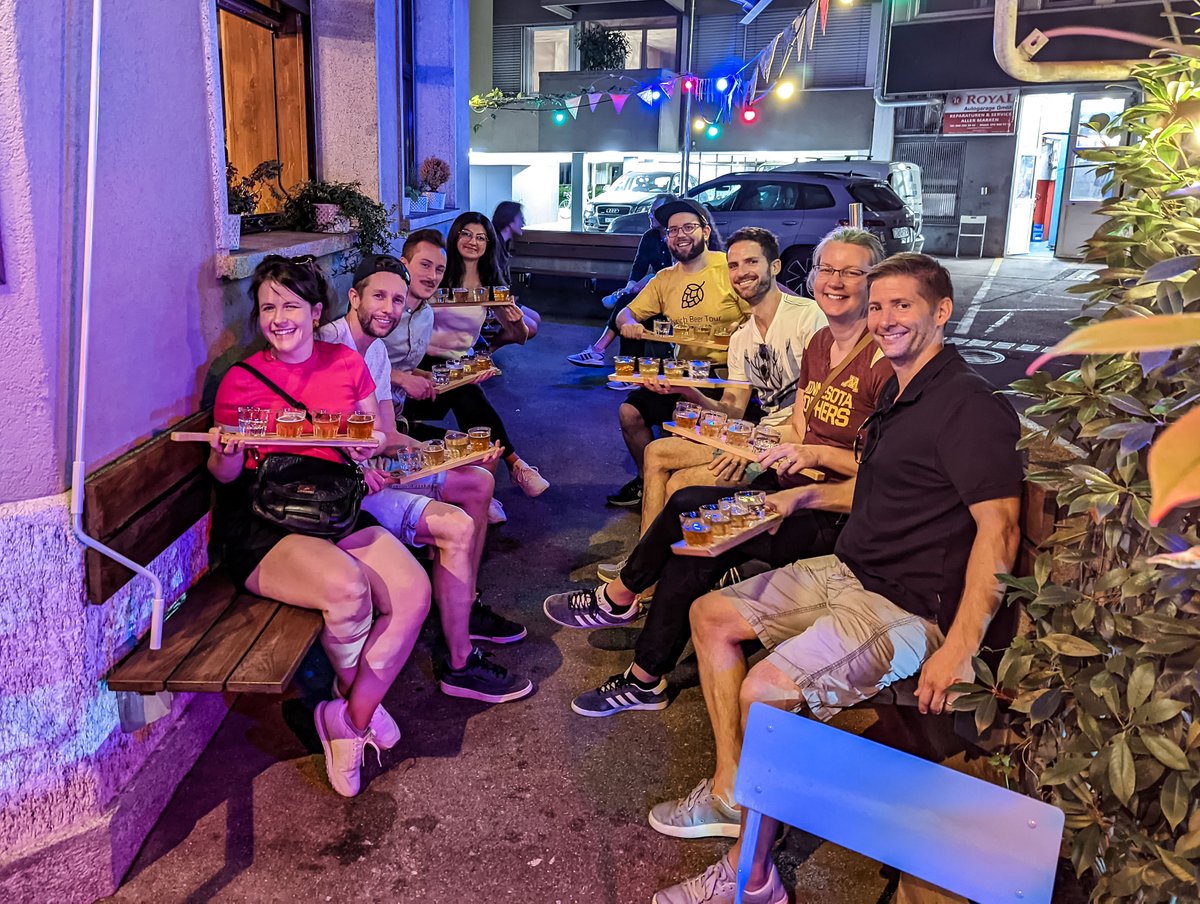 BeerZurich's tweet photo. What a great hoppy and sour summery tour last Thursday 🤩🍻 Join us again on 15.09, book below to explore the world of beer 👇 

https://t.co/Op3DoDEYZt

Among the awesome brews we had were some from MONYO Brewing Co., Zürich BIERlab, @WFbrewery and O/O Brewing 😋 https://t.co/AJlTDV21O3