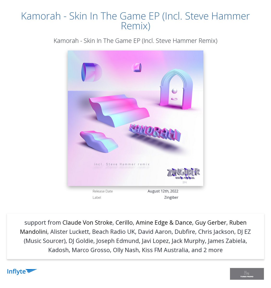 Cheers <a href="/dubfire/">Dubfire</a> for the review "Cool Sound Design!"
inflyteapp.com/r/4x9uai <a href="/kamorahmusic/">Kamorahmusic</a>