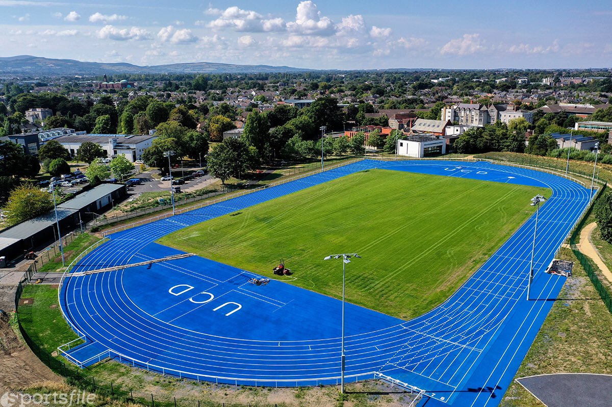 ramseycardy's tweet photo. The brand new athletics track at UCD ready for action https://t.co/Yl3l7FtiK9
