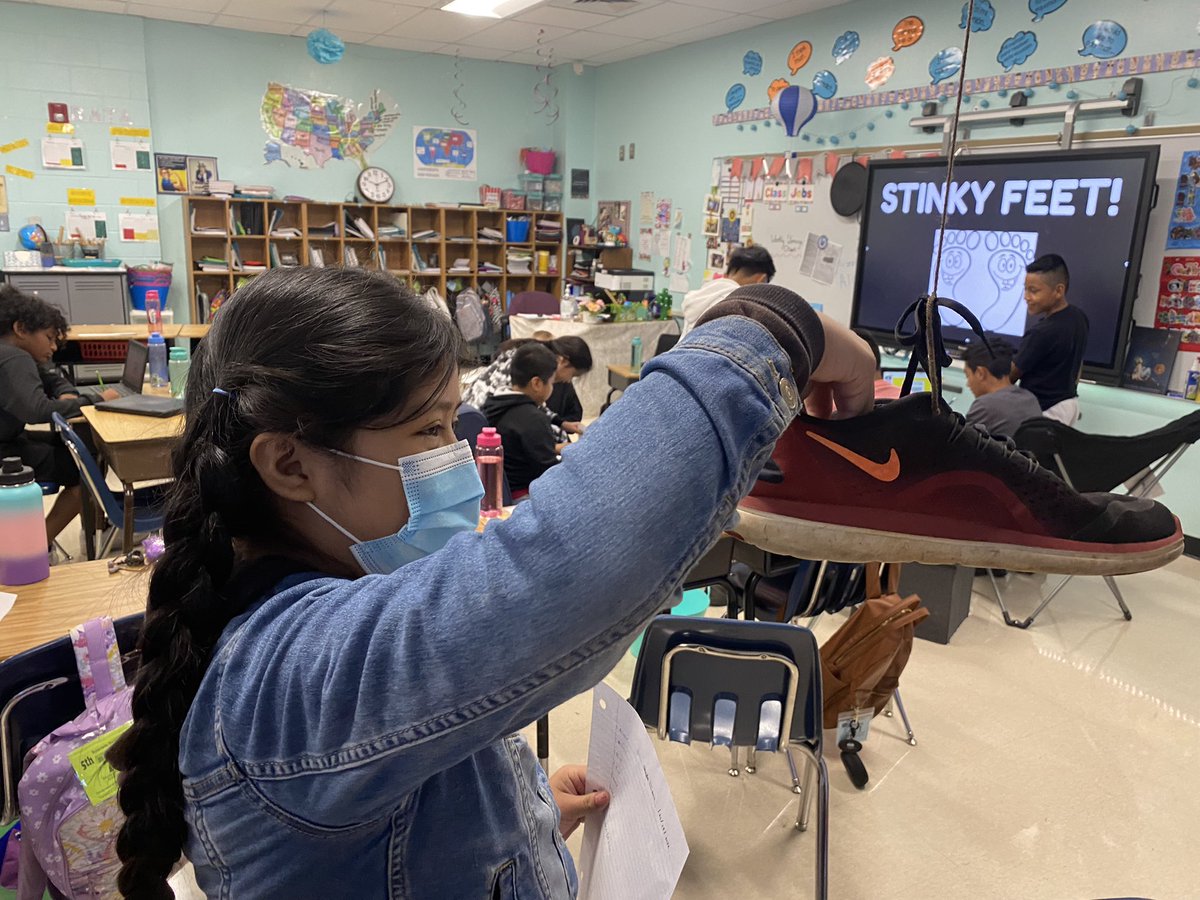 aehart21's tweet photo. Stinky feet in fifth grade! The review was anything but stinky! They rocked it! We are ready to test our best! #monaviewmoments #stinkyfeet #mathreview #testbest #hartsherd https://t.co/LpnbXBOUU0