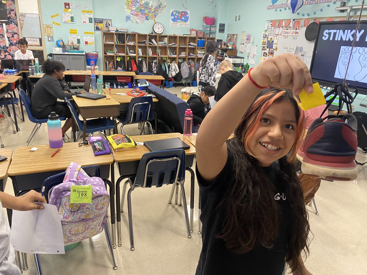 aehart21's tweet photo. Stinky feet in fifth grade! The review was anything but stinky! They rocked it! We are ready to test our best! #monaviewmoments #stinkyfeet #mathreview #testbest #hartsherd https://t.co/LpnbXBOUU0