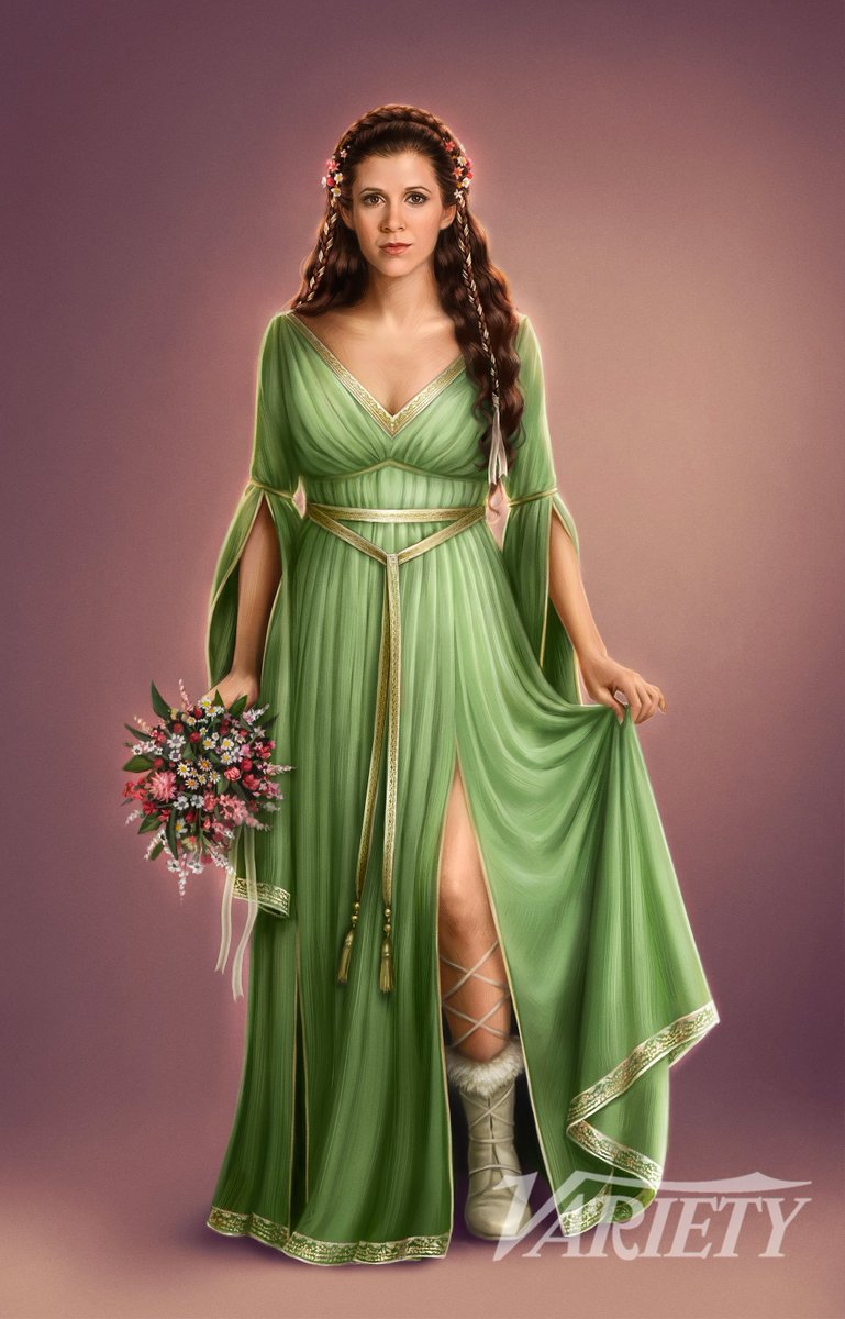 screentime's tweet photo. Princess Leia's wedding dress from #StarWars has been revealed 

(via @Variety) https://t.co/MY7jXrokdz