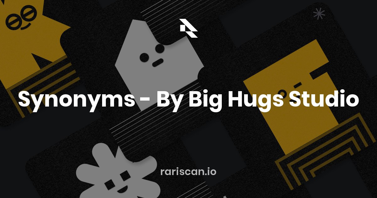 👾 Synonyms created by <a href="/SynonymsNFT/">Synonyms NFT</a> <a href="/bighugsstudio/">Big Hugs Studio</a> is ranked on Rariscan!

rariscan.io/collections/sy…

What rank of your Synonyms? Share in comments 👇

#NFT #NFTs #NFTCommunity #NFTartist