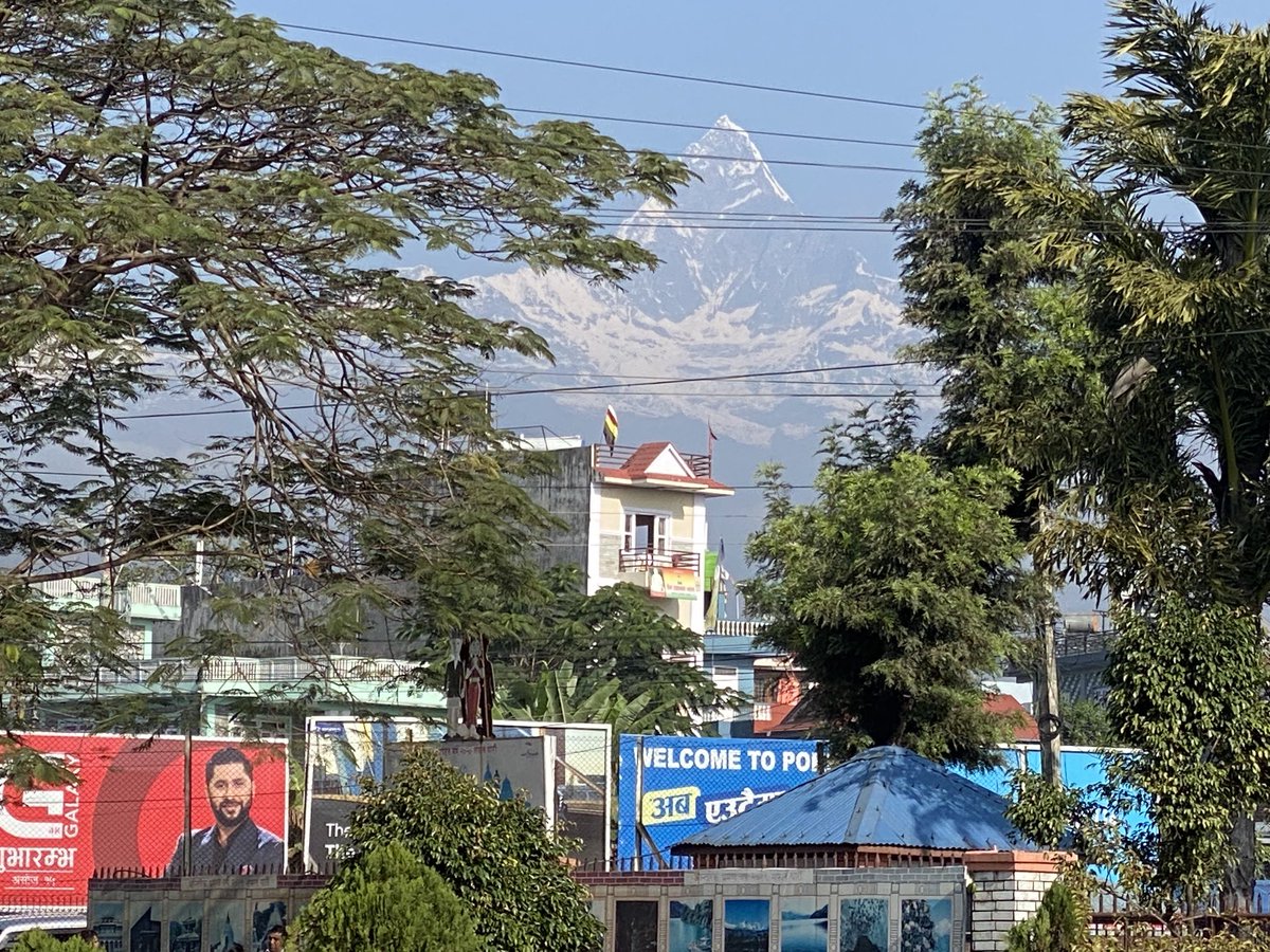 KcDeepakKc's tweet photo. Trees add beauty, but not the ugly wires. Can Pokhara go wireless ? #WirelessPokhara by 2025?? #PokharaMetroplitanAuthority #NepalTourismBoard #NEA #Hello_Sarkar @pokhara https://t.co/lhQfx45WU7