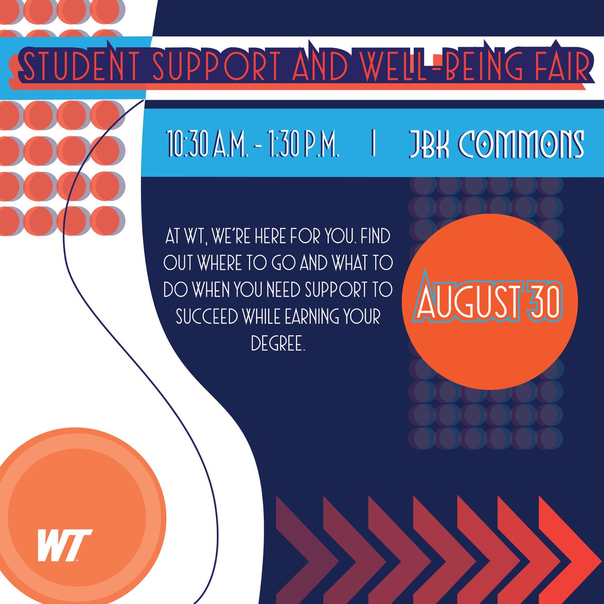 wtstudents's tweet photo. Get plugged in to on campus resources to help you succeed at Student Support and Well Being Fair. 👩‍🏫📚

#wtstudents #wt #wtamu 
@WTStudentHealth @WTRecSports @wtcareer @wtamuosel https://t.co/ITTw3HGV26