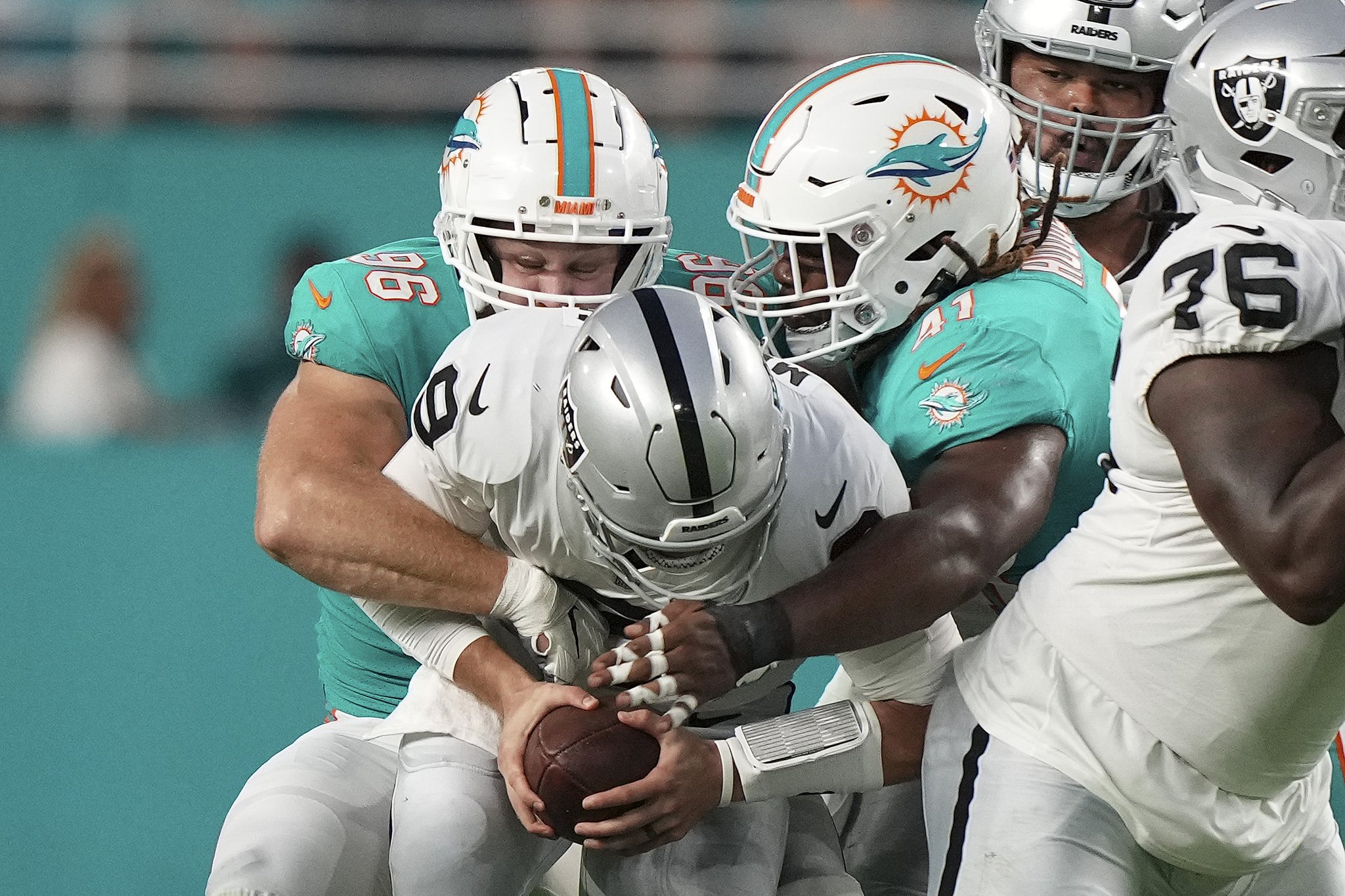 NFL on CBS 🏈 on Twitter "Most sacks allowed this preseason Raiders 15