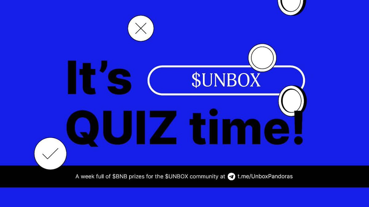 UnboxPandoras's tweet photo. Hello $Unboxers,

It’s Quiz time! ⚔️

The $UNBOX team is always trying to bring new games to our community. ⏰ 

The first Quiz will start tomorrow, Aug 30, at 15 UTC https://t.co/MkHG2VYqGo .

Vote in the poll on #Telegram and good luck to the $UNBOX fam. https://t.co/zfAGBOYpqO