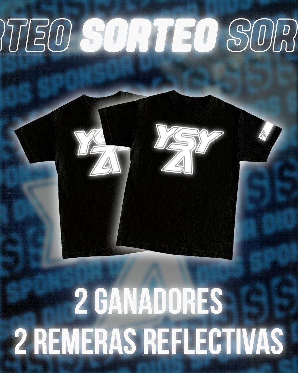 SponsorDiosOK's tweet photo. 🤩¡ATENCIÓN! 💣 ¡BOMBAZO!💥
✨ SORTEO  REMERA REFLEXTIVA✨
Para participar:
✅Dale RT y FAV a este tuit ♥️
✅ Seguir nuestra cuenta de twitter @sponsordiosok
✅ Comenta cual es tu canción preferida de Ysy A

*El sorteo finalizará el 6/09 
Valido solo para Argentina. https://t.co/k9QuIDmhLJ