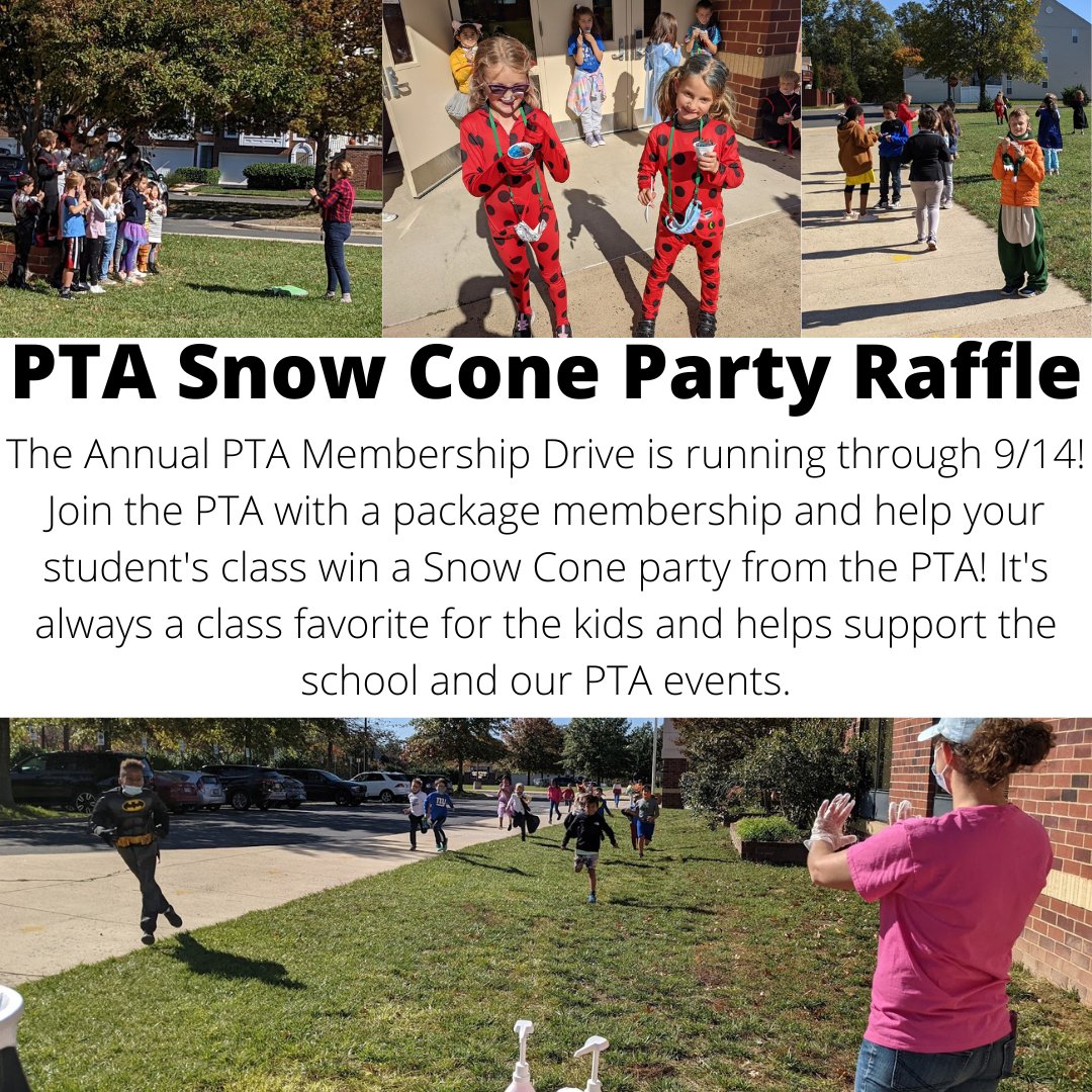 Each membership package gets your student's class entries to the raffle. The more for a class the better the chances of winning. Every membership helps support the staff, school, and funds the PTA events. Join now: littleriverpta.org/join #LRElem @LittleRiverLCPS