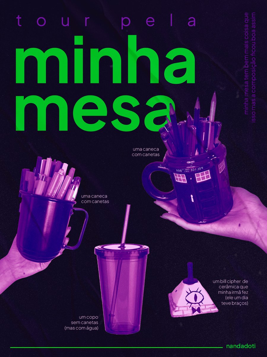 nandadoti's tweet photo. fiz o desafio de pôster em 1 hora do #designchef dessa semana
nunca fiz nada desse tipo mas acho que gostei? https://t.co/IwXkjXhLYZ