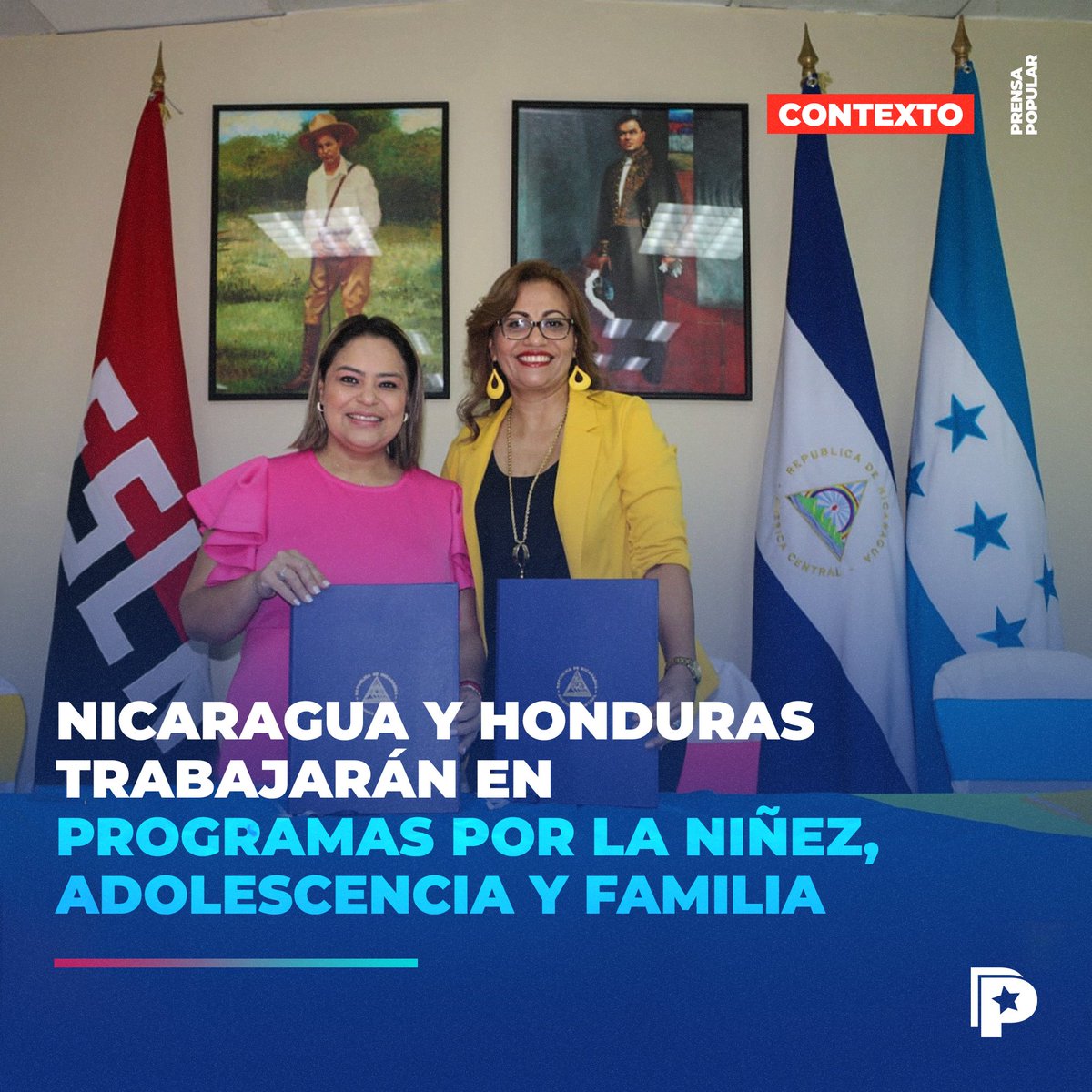 1/2 #Avance| #Nicaragua y #Honduras trabajarán en programas por la Niñez, Adolescencia y Familia, al realizar un intercambio de las buenas prácticas de protección integral a la niñez, en estrategias de prevención de la violencia, riesgo social, que