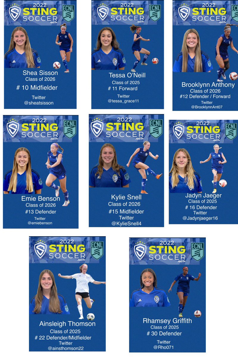 It’s time to meet your 2022/2023 Sting Austin 07G ECNL soccer team! Here we go! <a href="/sting_austin/">Sting Austin</a> <a href="/ECNLgirls/">ECNL Girls</a> <a href="/TheSoccerWire/">SoccerWire</a> <a href="/TopDrawerSoccer/">TopDrawerSoccer</a>