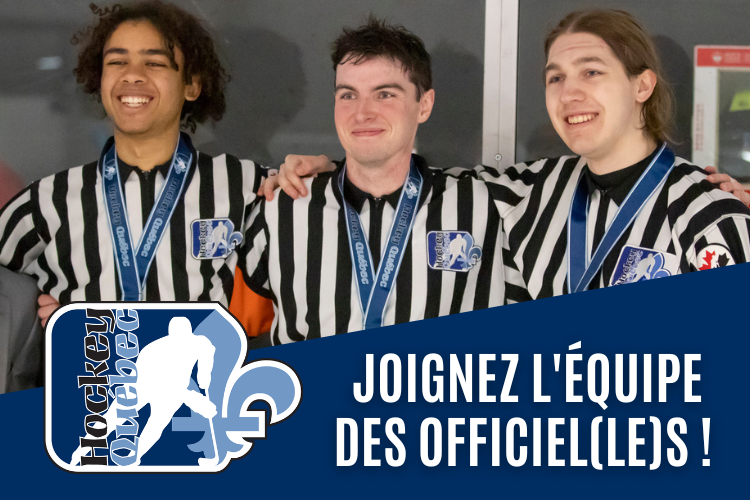 ⚫⚪ Partout au Québec, nous recherchons des arbitres, juges de lignes et marqueurs pour la saison 2022-2023. 

Joignez l'équipe des officiel(le)s en remplissant notre formulaire ici : inscriptions.hockey