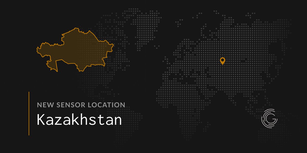 @GreyNoiseIO just got even better. New sensor deployment: Kazakhstan