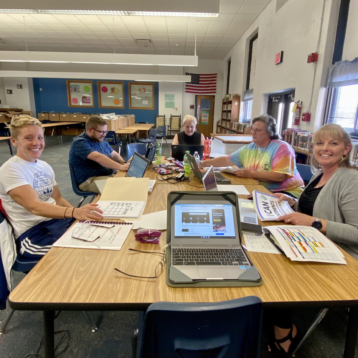 ECLocal's tweet image. EC elementary teachers participated in day 1 of a two-day professional development session in preparation of the new year.