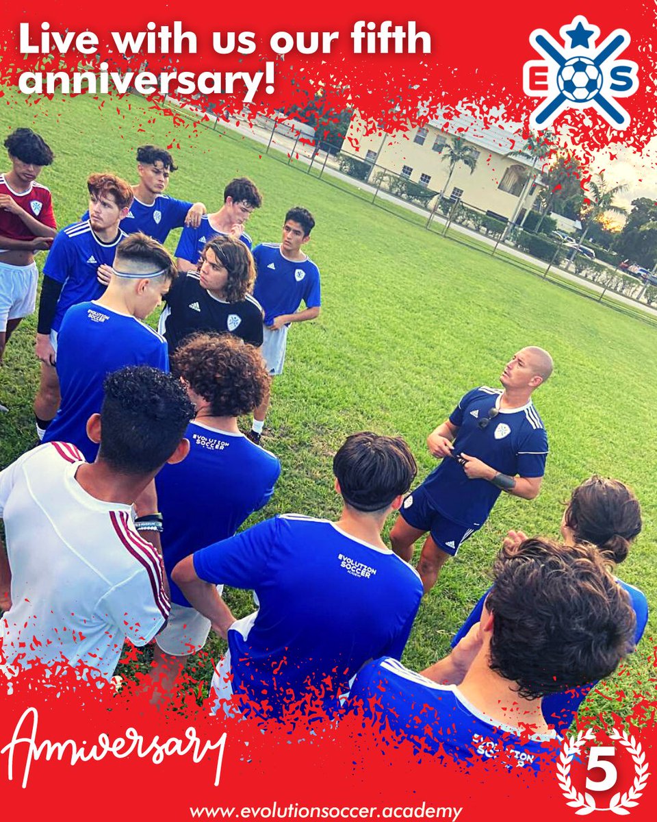 ESoccerAcademy's tweet photo. At Evolution Soccer Academy we are partying, because this August we celebrated our fifth anniversary
#evolutionsocceracademy #soccerschool #ESAAugustAnniversary #ESAFifthAnniversary #soccertraining #soccerplayers #soccergirls #soccerboys #soccerkids #soccertalent #greenacres⁣ https://t.co/vqje1Gatxg