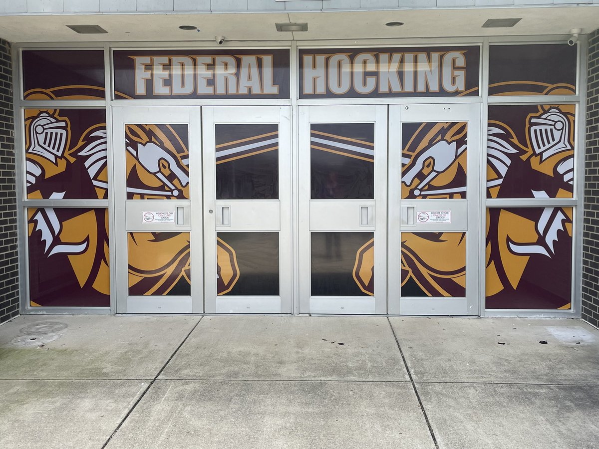 FH_Highschool's tweet image. Mr. Seeger REALLY came through on our new window coverings! Check out these before and after photos. Stylish AND safe!