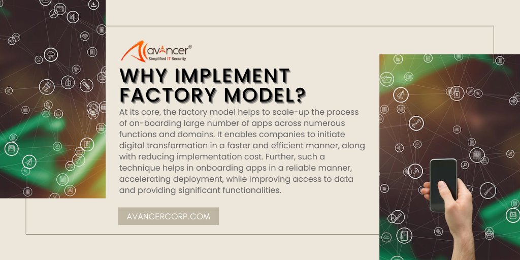 avancercorp's tweet photo. Leveraging #FactoryModel approach to on-boarding multiple apps could ensure successful integration of applications within a proven &amp; repeatable framework. Know more from our experts https://t.co/MgW0A3vtGL 

#ITSecurity #Cybersecurity #IAM #DataSecurity https://t.co/KyoxWYDgWe