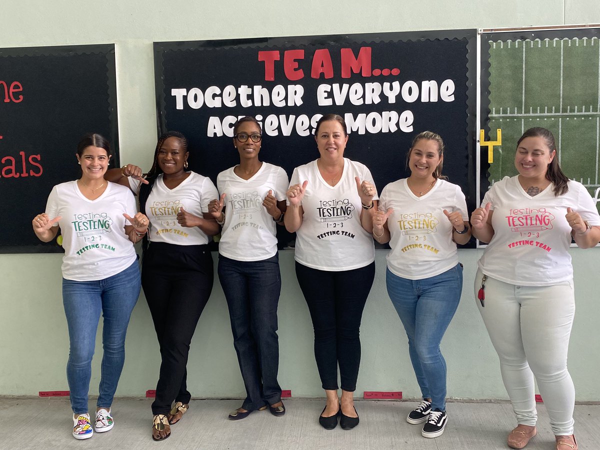RedlandEl's tweet photo. Who says Elementary can’t have a TESTING TEAM? All hands on deck for the Florida Assessment of Student Thinking (FAST) PM1. 🙌 A few hiccups here and there, but a successful start to FAST! @MDCPSSouth #testingteam #TogetherEveryoneAchievesmore https://t.co/IncTNi8F3s