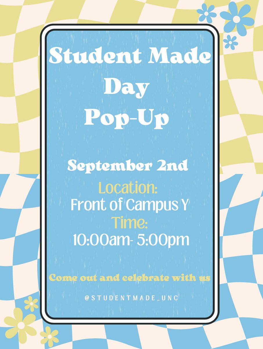 1789Hub's tweet photo. Join Student Made in shopping student products this Friday! Learn more here: https://t.co/xLxGl2bU8p https://t.co/KLA2O7mM3R